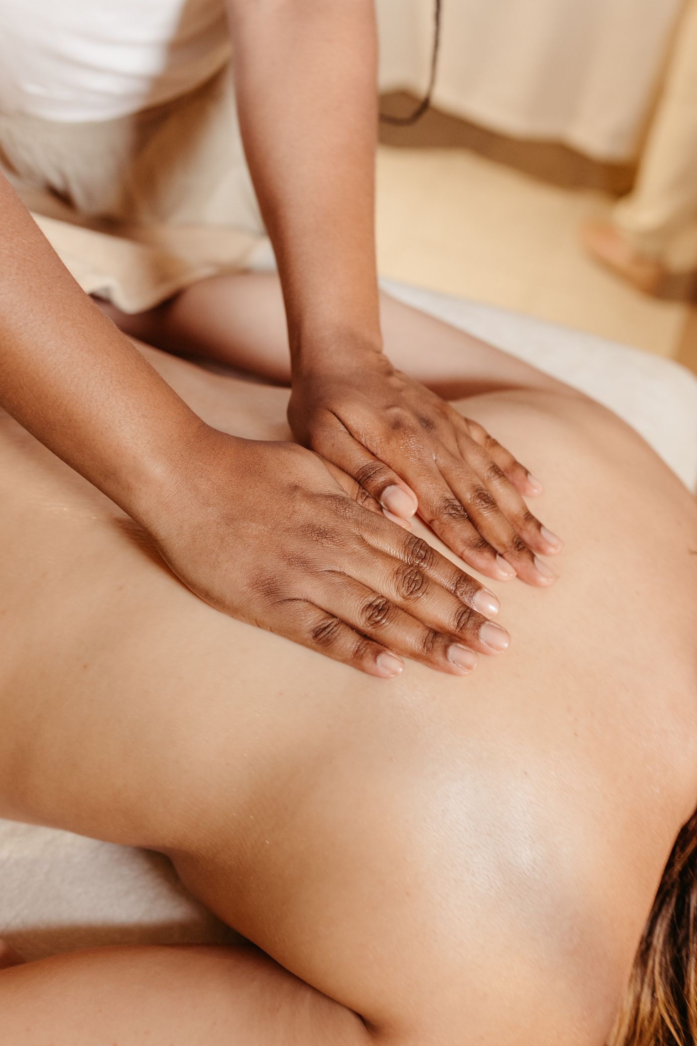 A calming massage treatment in progress